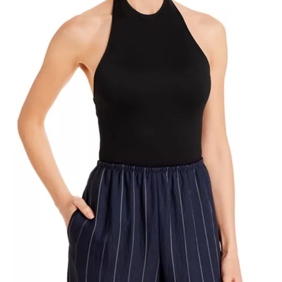 Vince Halter Bodysuit Black Size M #00215 - Picture 3 of 13
